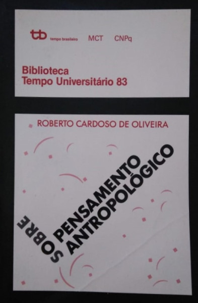 Capa de Sobre o Pensamento Antropológico - Roberto Cardoso de Oliveira