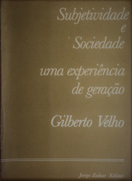 Capa de Subjetividade e Sociedade - Gilberto Velho