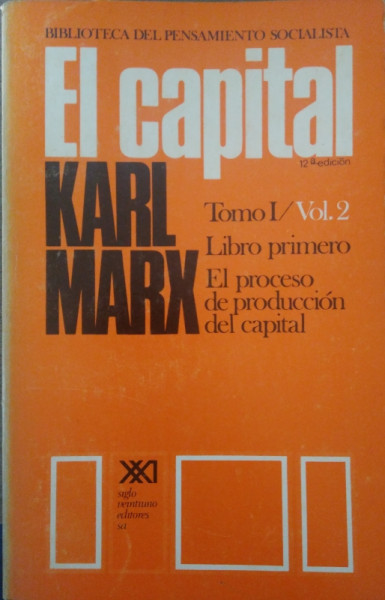 Capa de El capital tomo I volume 2 - Karl Marx