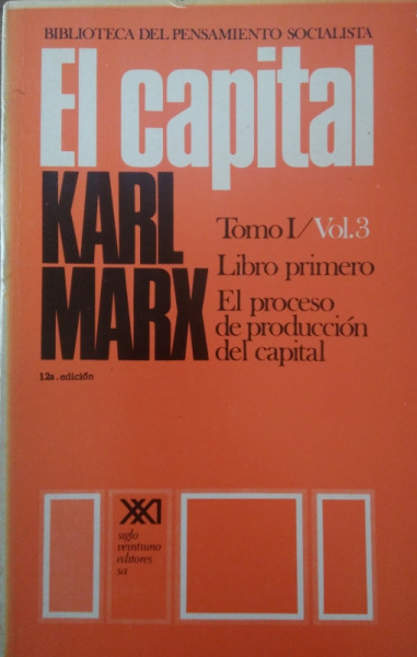 Capa de El capital tomo I volume 3 - Karl Marx