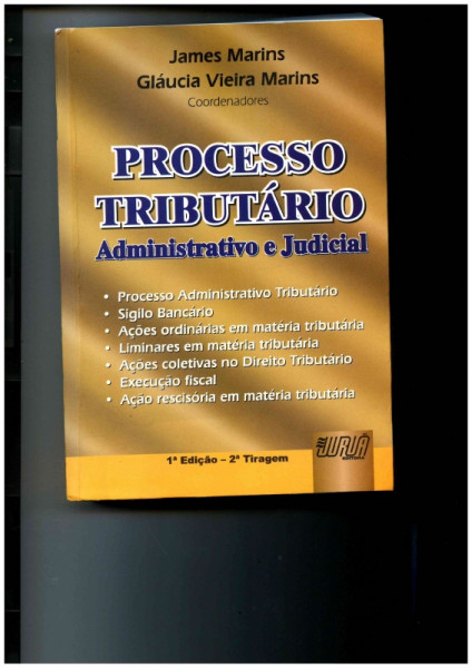 Capa de Processo tributário - James Marins; Gláucia Vieira Marins