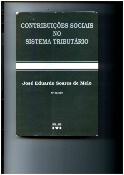 Capa de Contribuições Sociais no Sistema Tributário - José Eduardo Soares de Melo