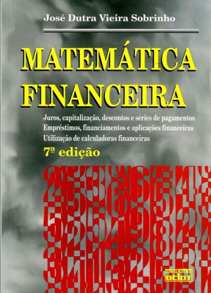 Capa de Matemática financeira - José Dutra Vieira Sobrinho