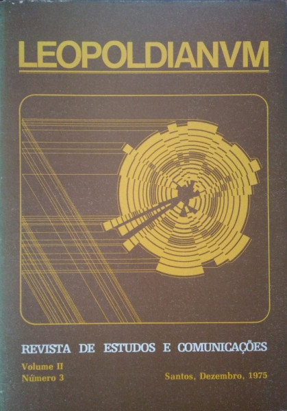 Capa de Leopoldianvm - Vol. II, nº 3 - Dezembro 1975 - Sociedade Visconde de São Leopoldo