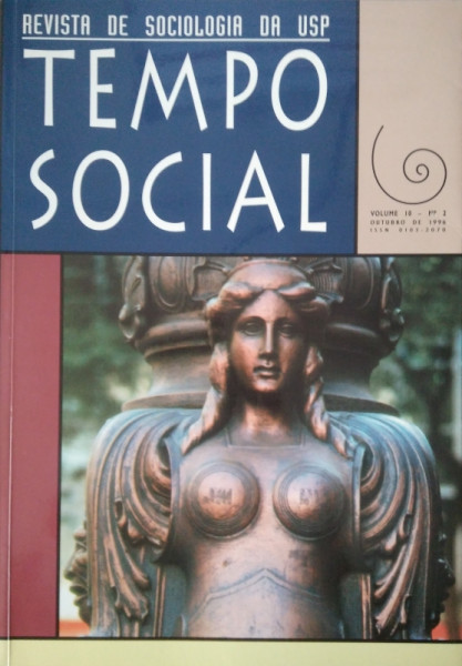 Capa de Tempo Social. Revista de Sociologia da USP - Vol 10, nº 2. 1998 - Departamento de Sociologia, Faculdade de Filosofia, Letras e Ciências Humanas