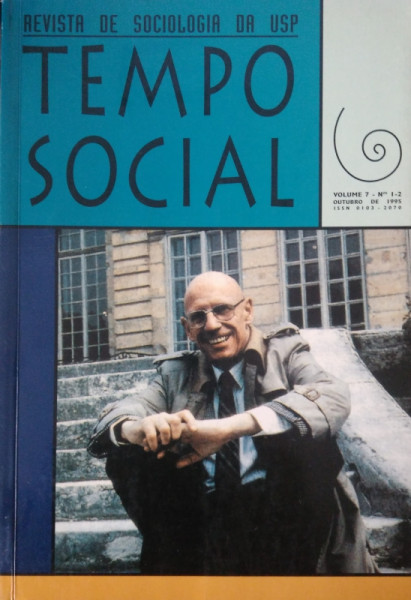 Capa de Tempo Social. Revista de Sociologia da USP - Vol 7, nº 1-2. 1995 - Departamento de Sociologia, Faculdade de Filosofia, Letras e Ciências Humanas