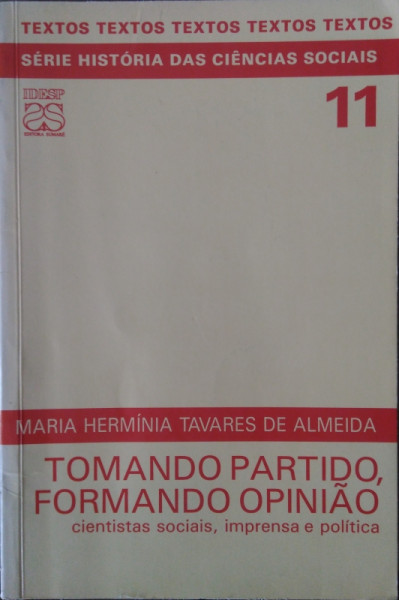 Capa de Tomando partido, formando opinião - Maria Hermínia Tavares de Almeida