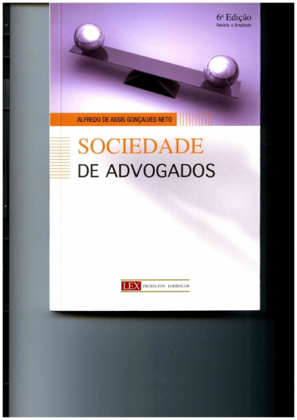 Capa de Sociedade de Advogados - Alfredo de Assis Gonçalves Neto