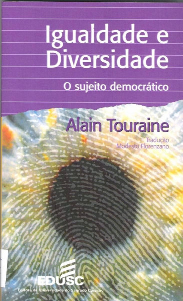 Capa de Igualdade e Diversidade - Alain Touraine