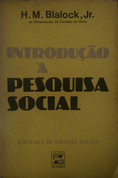Capa de Introdução à Pesquisa Social - H. M. Blalock Jr.