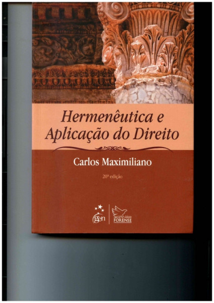 Capa de Hermenêutica e Aplicação do Direito - Carlos Maximiliano