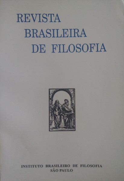 Capa de Revista Brasileira de Filosofia 187 - Instituto Brasileiro de Filosofia - São Paulo