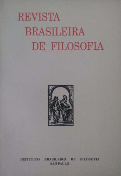 Capa de Revista Brasileira de Filosofia 188 - Instituto Brasileiro de Filosofia - São Paulo