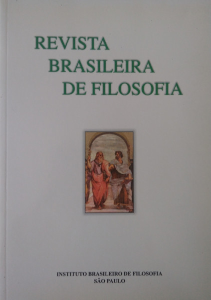 Capa de Revista Brasileira de Filosofia 225 - Instituto Brasileiro de Filosofia - São Paulo
