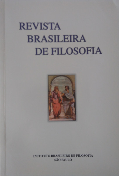 Capa de Revista Brasileira de Filosofia 226 - Instituto Brasileiro de Filosofia - São Paulo