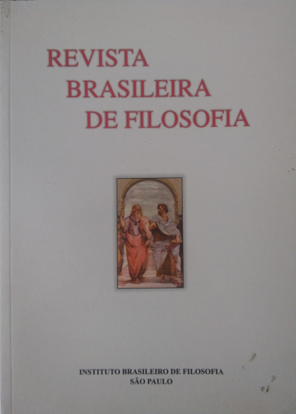 Capa de Revista Brasileira de Filosofia 227 - Instituto Brasileiro de Filosofia - São Paulo
