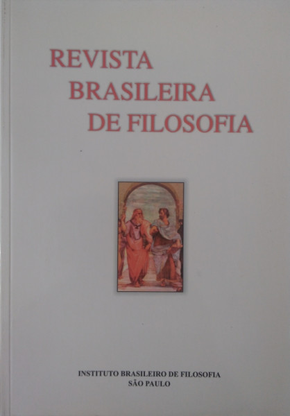 Capa de Revista Brasileira de Filosofia 230 - Instituto Brasileiro de Filosofia - São Paulo