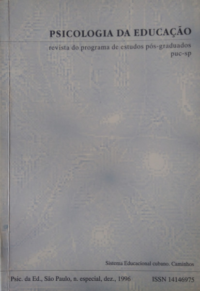 Capa de Psicologia da Educação - Revista do programa de estudos pós-graduados puc-sp
