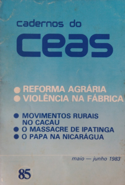 Capa de Cadernos do CEAS 85 - Centro de Estudos e Ação Social