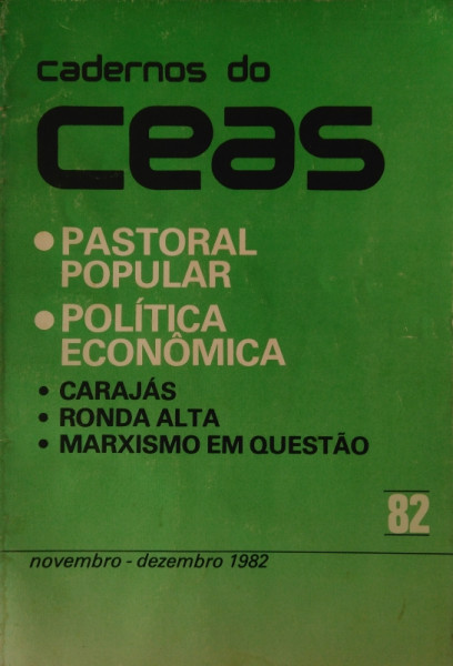 Capa de Cadernos do CEAS 82 - Centro de Estudos e Ação Social