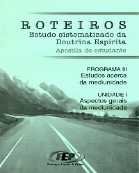 Capa de Estudo sistematizado da doutrina espírita - Federação Espírita do Paraná