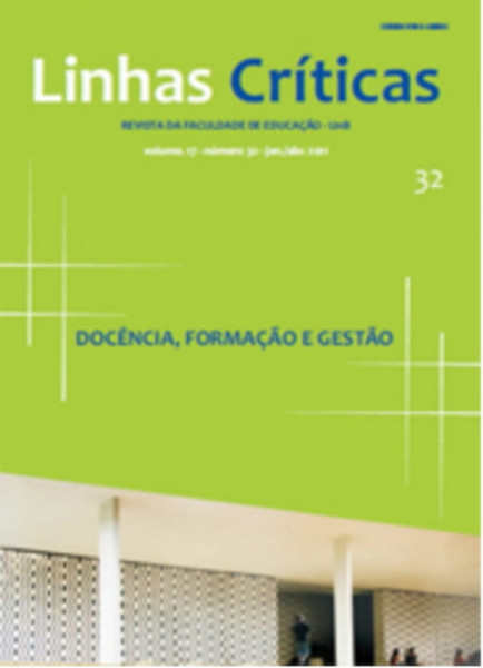 Capa de Revista linhas críticas - Revista da Faculdade de Educação - UnB