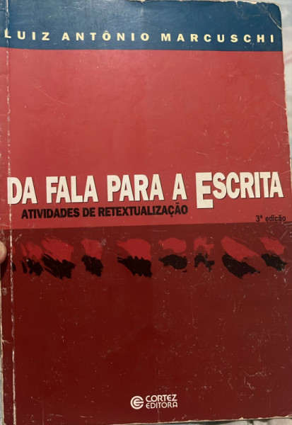 Capa de Da fala para a escrita - Luiz Antônio Marcuschi