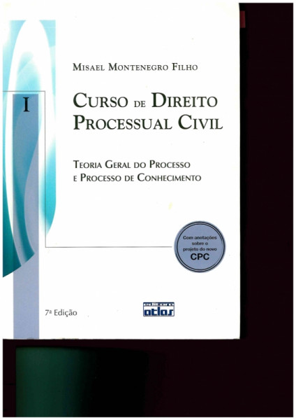 Capa de Curso de Direito Processual e Civil - Misael Montenegro Filho