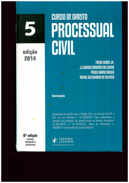 Capa de Curso de Direito Processo Civil - 5 - Vários