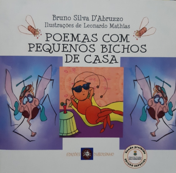 Capa de Poemas com Pequenos Bichos de Casa - Bruno Silva DAbruzzo