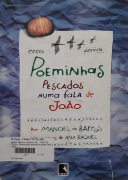 Capa de Poeminhas pescados numa fala de João - Manoel de Barros
