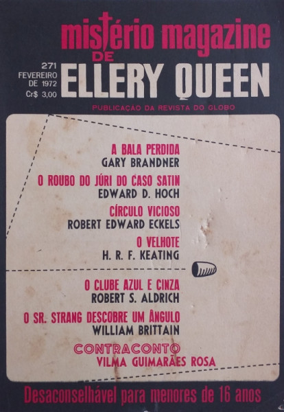 Capa de Mistério magazine 271 - Ellery Queen