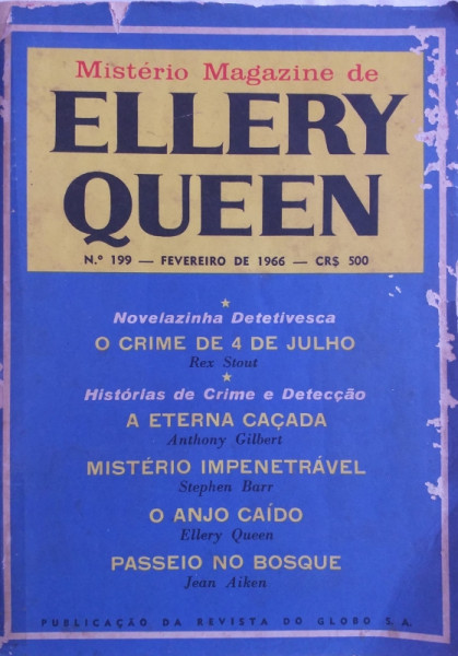 Capa de Mistério magazine 199 - Ellery Queen