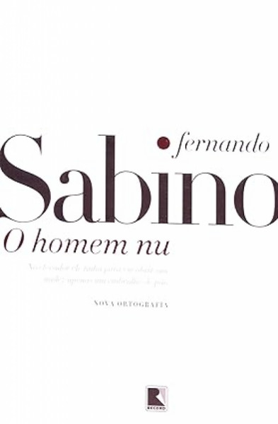 Capa de O homem nu - Fernando Sabino