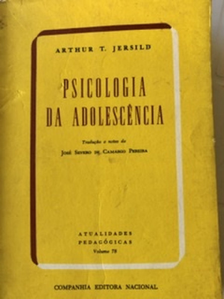 Capa de Psicologia da Adolescência - Arthur Severo de Camargo Pereira