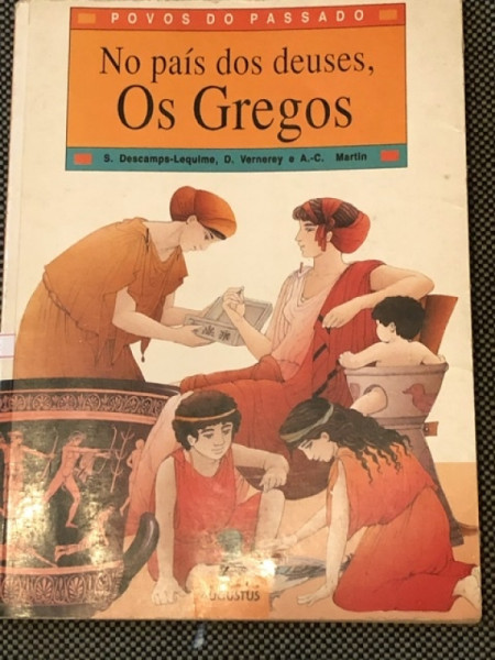 Capa de No país dos deuses, Os Gregos - Sophie Descamps-Lequime; Denise Vernerey