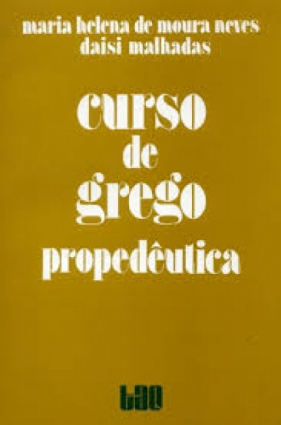 Capa de Curso de Grego - Maria Helena de Moura Neves