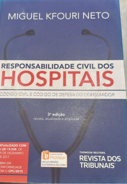 Capa de Responsabilidade civil dos hospitais - Miguel Kfouri Neto
