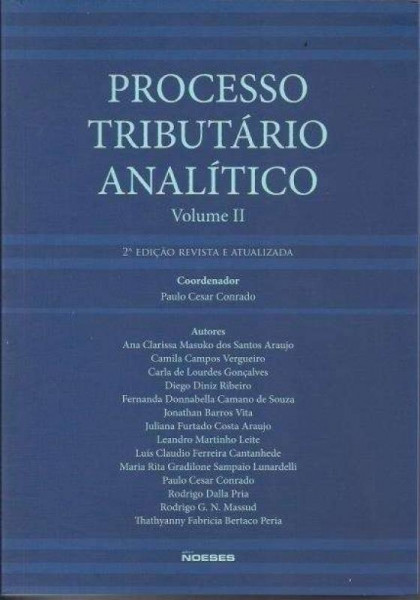 Capa de Processo tributário analítico volume II - Paulo Cesar Conrado (coord.)