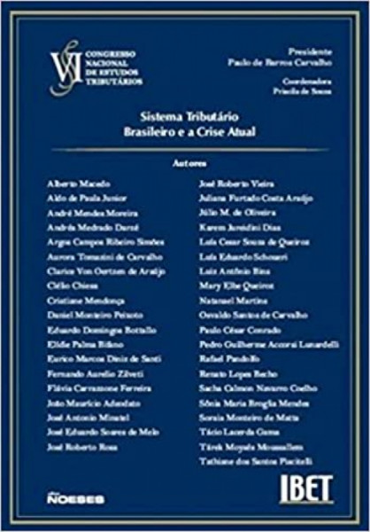 Capa de VI Congresso Nacional de Estudos Tributários - Paulo de Barros Carvalho (presid.); Priscila de Souza (coord.)