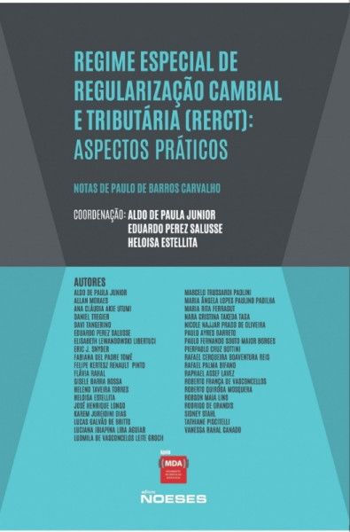 Capa de Regime especial de regularização cambial e tributária RERCT - Aldo de Paula Junior (coord.); Eduardo Perez Salusse (coord.); Heloisa Estellita (coord.)
