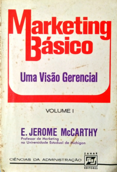Capa de Marketing básico volume 1 - E. Jerome McCarthy
