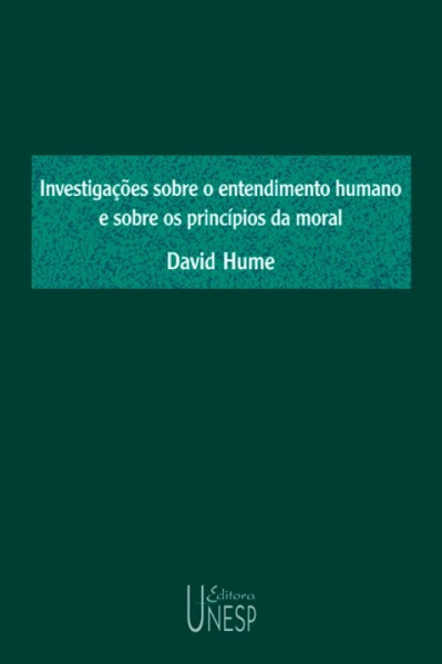 Capa de Investigações sobre o entendimento humano e sobre os princípios da moral - David Hume