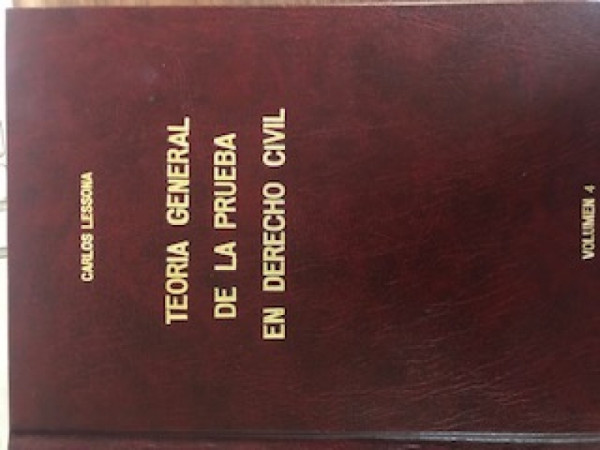 Capa de Teoria General de la Prueba en Derecho Civil volumen 4 - Carlos Lessona