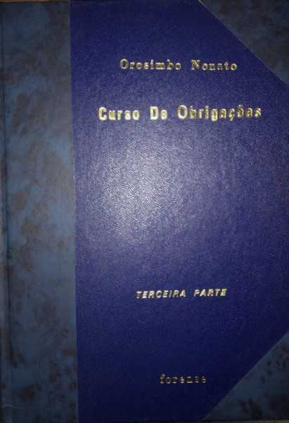 Capa de Curso de Obrigações Terceira parte - Orosimbo Nonato