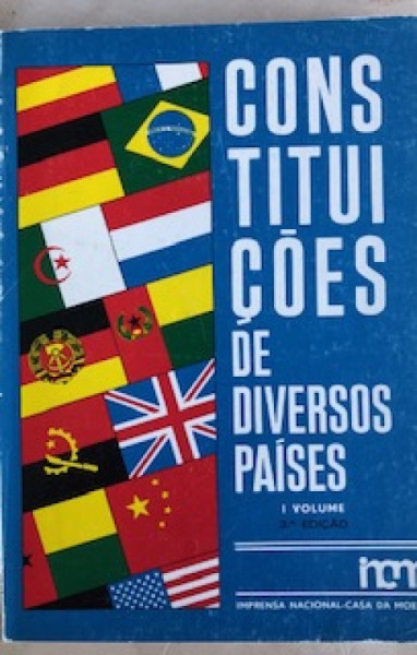 Capa de Constituições de diversos países volume I - Jorge Miranda