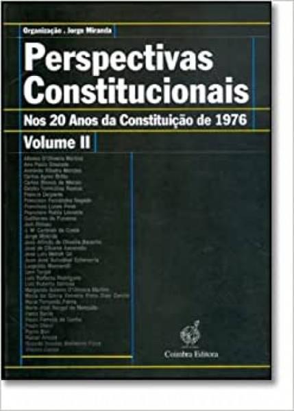 Capa de Perspectivas Constitucionais volume I - Jorge Miranda