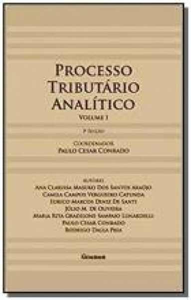Capa de Processo Tributário Analítico volume I - Paulo Cesar Conrado