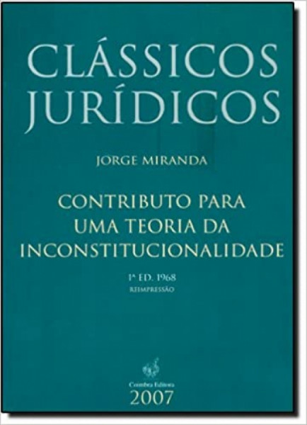 Capa de Clássicos Jurídicos - Jorge Miranda