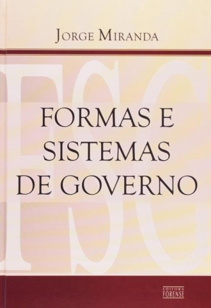 Capa de Formas e sistemas de governo - Jorge Miranda